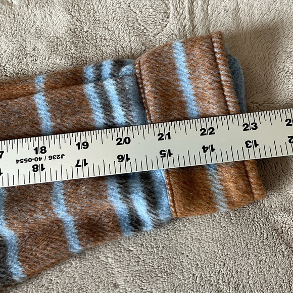 For the REPUBLIC Women's Cropped Plaid Thick Flannel Jacket Shacket Size M New - Picture 14 of 15